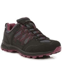 Regatta - Samaris Lw S Waterproof Walking Shoes Black/purple 3 Uk - Lyst