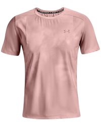 Under Armour - S Iso Chill Short Sleeve T-shirt Pink L - Lyst