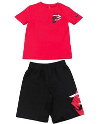 Nike - 3Brand Completo T-Shirt e Shorts da Ragazzi Icon Duo Big Logo Rosso Taglia S - Lyst