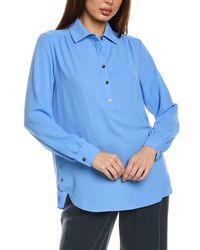 Jones New York - Ls Shirttail Side Button Popover Tunic - Lyst
