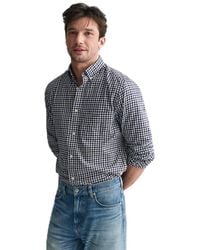 GANT - REG Light Twill Gingham Shirt Hemd - Lyst