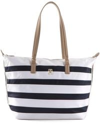Tommy Hilfiger - Poppy Tote Corp Stripes Bag With Zip - Lyst
