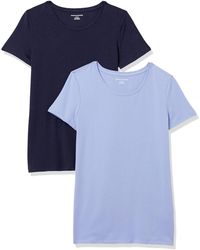 Amazon Essentials - 2-pack Short-sleeve V-neck T-shirtcharcoal Heather- M Purple/navy- Xs - Lyst