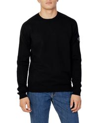 Calvin Klein Denim Jeans Monogram Sleeve Badge Cn Crockery in Natur für Herren Herren Bekleidung Pullover und Strickware Ärmellose Pullover 