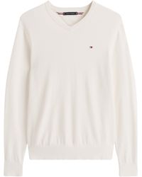 Tommy Hilfiger - Strickpullover ESSENTIAL COTTON V NECK - Lyst