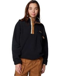 Columbia - Helvetia II Cropped Half Snap Fleece black - Lyst