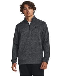 Under Armour - S Fleece Twist Quarter Zip Top Black M - Lyst