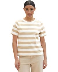 Tom Tailor - Basic Boxy T-Shirt mit Streifen - Lyst