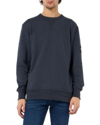 Calvin Klein - Uomo Felpa Badge Crew Neck Cotone - Lyst
