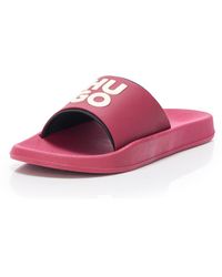 HUGO - Stacked Logo Slide Sandal - Lyst