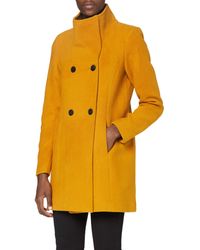 Vero Moda Vmclassline 3/4 Jacket Ga Boos Coat - Yellow