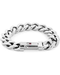 Tommy Hilfiger - Sieraden Rvs Ketting Armband Met De Iconische Vlag - 2790637, Eén Maat, Roestvrij Staal, Geen Edelsteen - Lyst