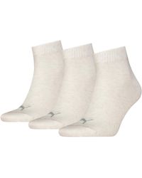 PUMA - Plain Recycled Cotton Quarter Sock - Lyst