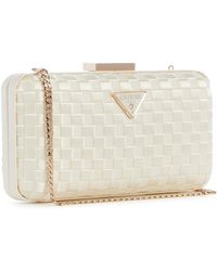 Guess - Twiller Minaudiere Bag Ivory - Lyst