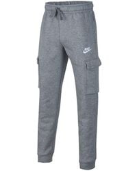 Nike - CQ4298-091 B NSW Club Cargo Pant Pants Carbon Heather/Rauch grau/weiß M - Lyst