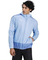 PUMA - Goal Long Sleeve Zipup Lightblue S Hooded Training Rain Jacket 656559 18 - Lyst