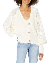 The Drop - Divya Pointelle Full Sleeve Cardigan Sweater - Lyst