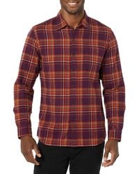 Amazon Essentials - Slim-fit Long-sleeved Plaid Flannel Shirt - Lyst