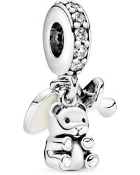 PANDORA - Cats & Hearts Dangle Charm - Lyst