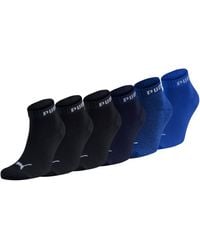 PUMA - Unisex Sportsocken Quarter 6er Pack – Statement Edition Größe 43-46, Navigate/Black - Lyst