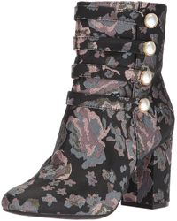 Kenneth Cole REACTION Womens Time for Fun Stretch Material Heeled Ankle Bootie Ankle Boot