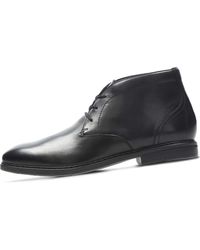 Clarks - Banbury Mid Leather Boots In Black Standard Fit Size 101⁄2 - Lyst