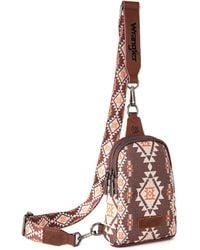 Wrangler - Aztec Sling Bag Southwest Crossbody Bags Trendy Chest Bag - Lyst
