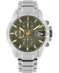 Tommy Hilfiger - Montre Double Fuseau Horaire pour avec Bracelet en Acier Inoxydable Argenté - 1792197 - Lyst