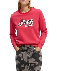 Scotch & Soda - Regular Fit Crew Neck Sweater With Artwork Sweatshirt - Lyst