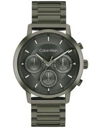 Calvin Klein - Orologio Analogico Multifunzione al Quarzo da Uomo Collezione GAUGE con Cinturino in Acciaio Inossidabile Verde - Lyst