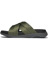 Fitflop - F-mode Go S Webbing Strappy Slides Sandal - Lyst