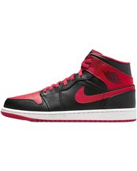 Nike - Air Jordan 1 Mid Scarpe da uomo Black/Fire Red-White DQ8426-060 - Lyst