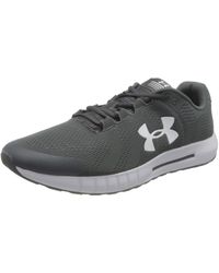 Under Armour - Ua Micro G Pursuit Bp Road Running Shoe,pitch Gray White White,7.5 Uk - Lyst