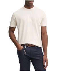 Calvin Klein - Jeans Glanzend Monologo Tee J30j327109 S/s T-shirt - Lyst