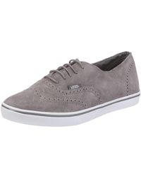 Vans - Adult Authentic Lo Pro Suede Oxford Gargoyle/true White Trainer Vgyq58u 6.5 Uk - Lyst