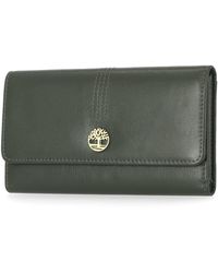 Timberland Leather Rfid Flap Wallet Clutch Organizer - Green