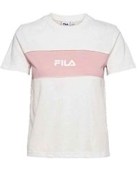 Fila - T-Shirt ica Corta Donna Donna Blanc de Blanc 688488 XS - Lyst