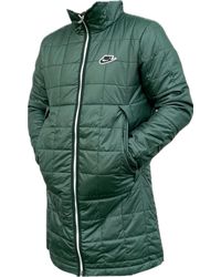 Nike - Synthetic Fill Quilted Hooded Long Parka Jacket 's Large Puffer Coat L Green Dv2932-397 - Lyst