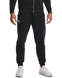 Under Armour - UA Essential Fleece Joggers Bottoms in Pile - Lyst