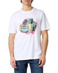 HUGO - S Damotoro Relaxed-fit T-shirt In Cotton With Car Artwork - Lyst