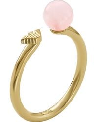 Emporio Armani - Goldfarbener Messing-Ring - Lyst
