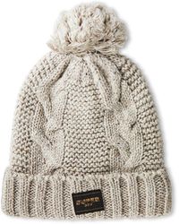 Superdry - Cable Knit Beanie Hat Baseball Cap - Lyst
