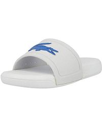 Lacoste L.30 Slide 120 1 Bianca/Blu Sintetico Infante Flip Flop Sandali - Bianco