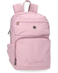 Pepe Jeans - Corin Laptop Backpack 13.3" Pink 25x37x10cm Polyester And Pu 9.25l By Joumma Bags - Lyst