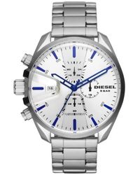 DIESEL - Chronograph Mega Chief Stainless Steel Bracelet Watch 51mm - Lyst