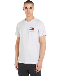 Tommy Hilfiger - Tommy Jeans Camiseta de ga Corta para Hombre Essential Flag tee Slim Fit - Lyst