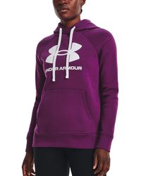 Under Armour - S Rival Oth Hoodie Purple Xs - Lyst