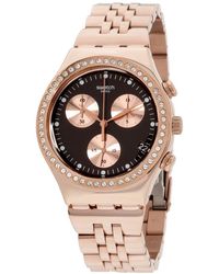 Swatch - Erwachsene Chronograph Quarz Uhr mit Edelstahl Armband YCG414G - Lyst