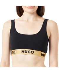 HUGO - BOSS Bralette Sporty Logo Black3 - Lyst