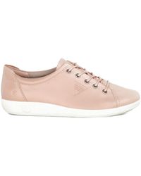 Ecco - S Soft 2.0 206503 Leather Rose Dust Trainers 6.5-7 Uk - Lyst